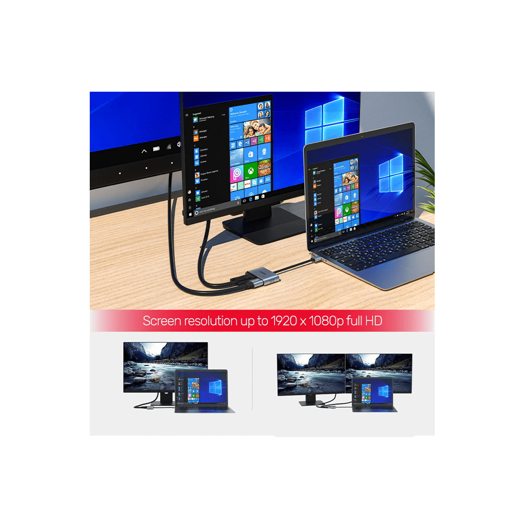 Unitek USB 3.0 to HDMI and VGA Adapter in Qatar Unitek USB 3.0 to HDMI and VGA Adapter in Qatar